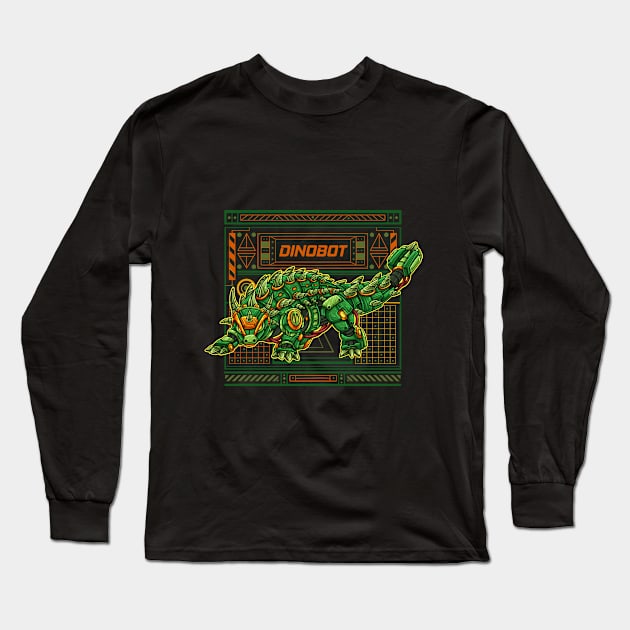 DINOBOT ( Stegosaurus ) Long Sleeve T-Shirt by Startwork